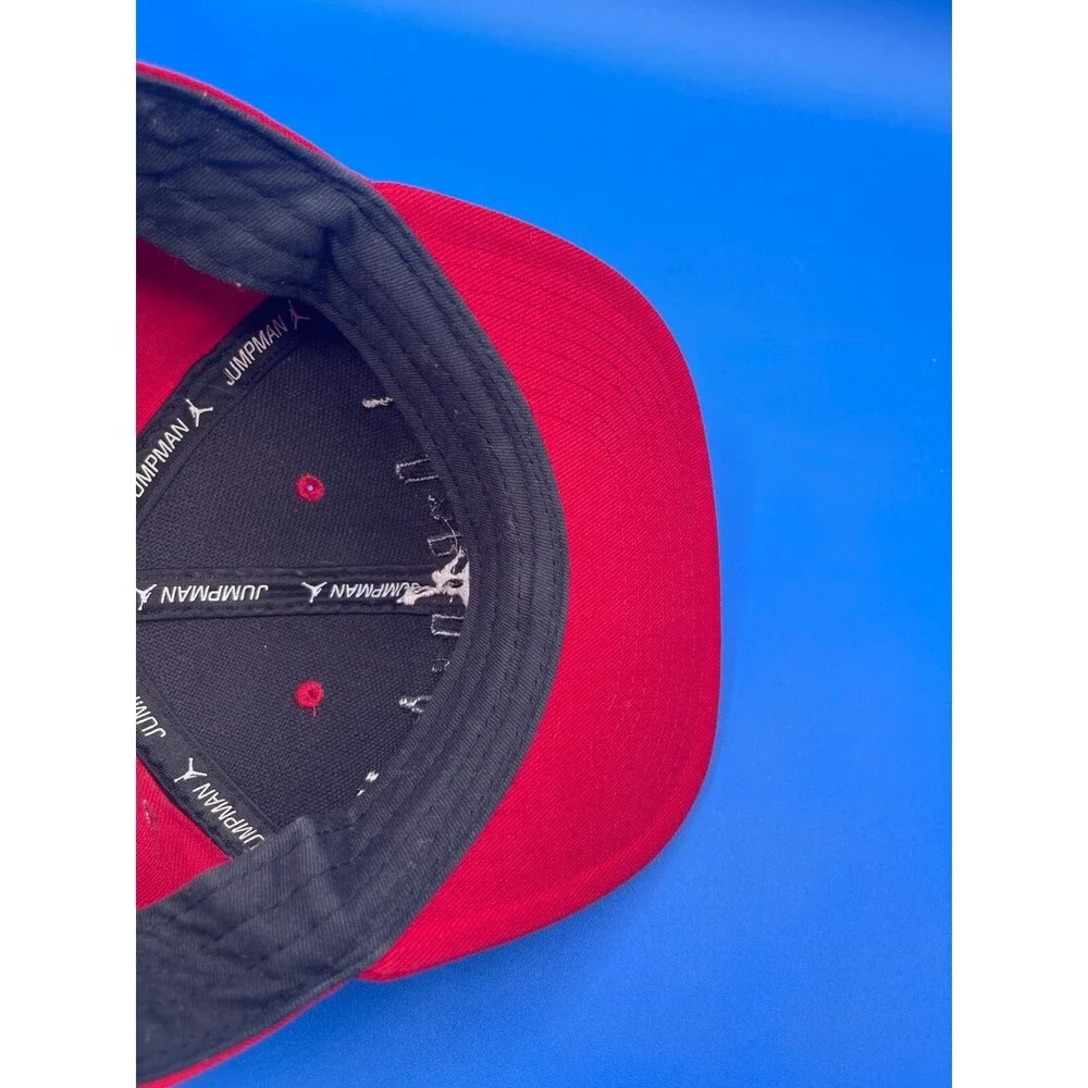 Air Jordan Hat Cap Snap Back Jumpman Logo Boys Youth 4/7 Red White Black